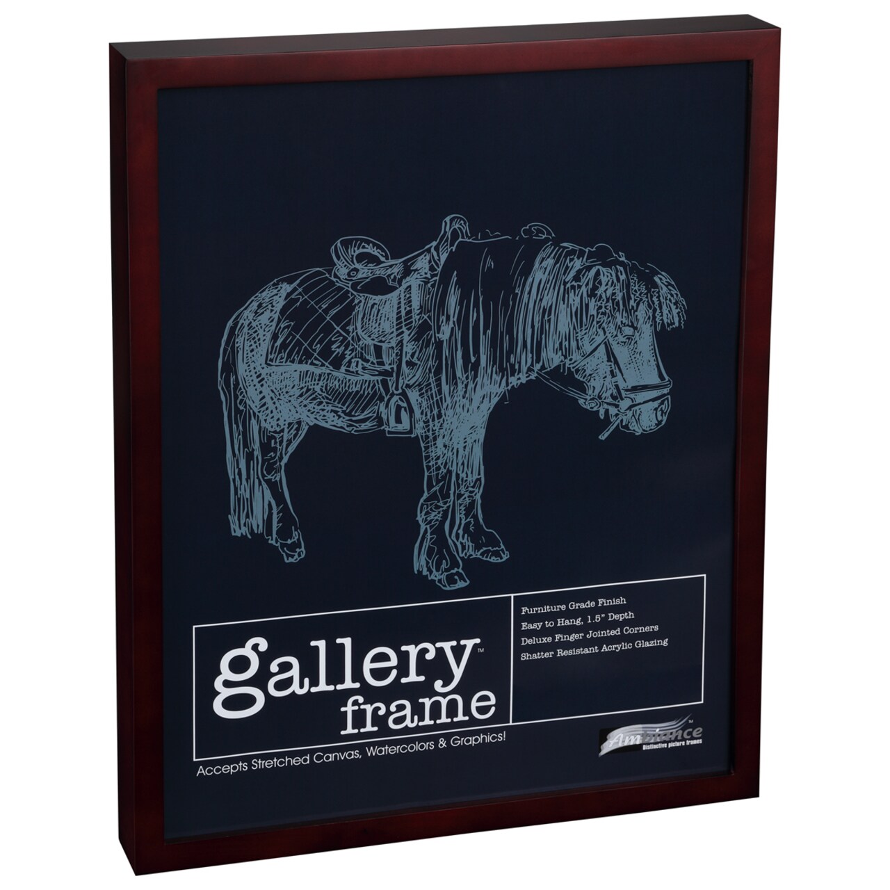 Ambiance Gallery Wood 1.5" Deep Picture Frame - Professional Quality Frames for Stretch Canvas, Artists, Display, Home Decor, & More!